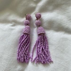Lilac Bauble Bar Earrings